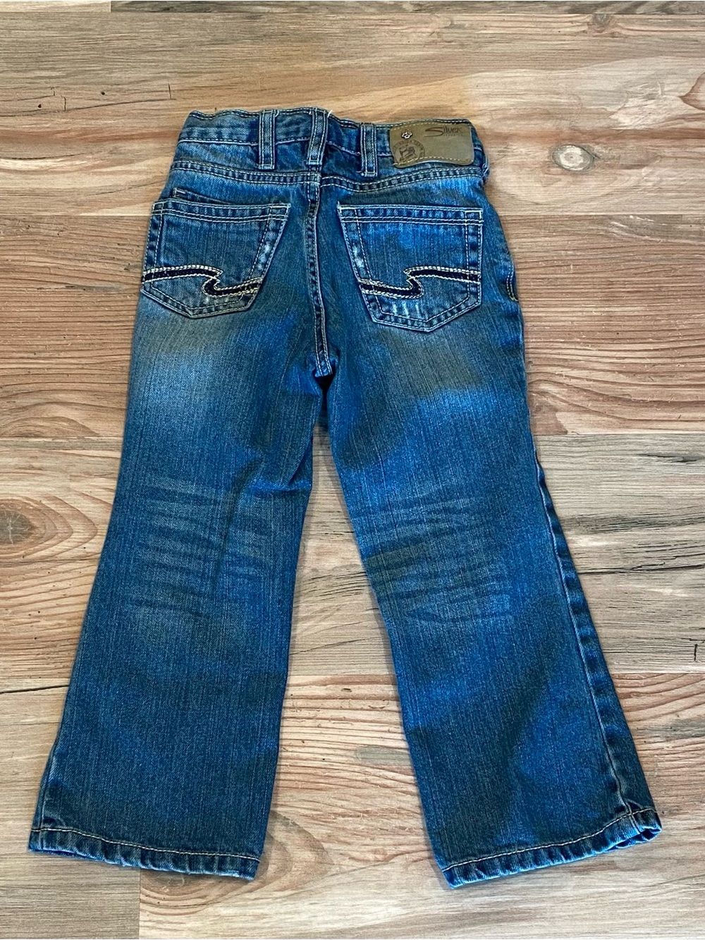 Silver Jeans Dark Blue Kids Denim Jeans with Contrast Stitching